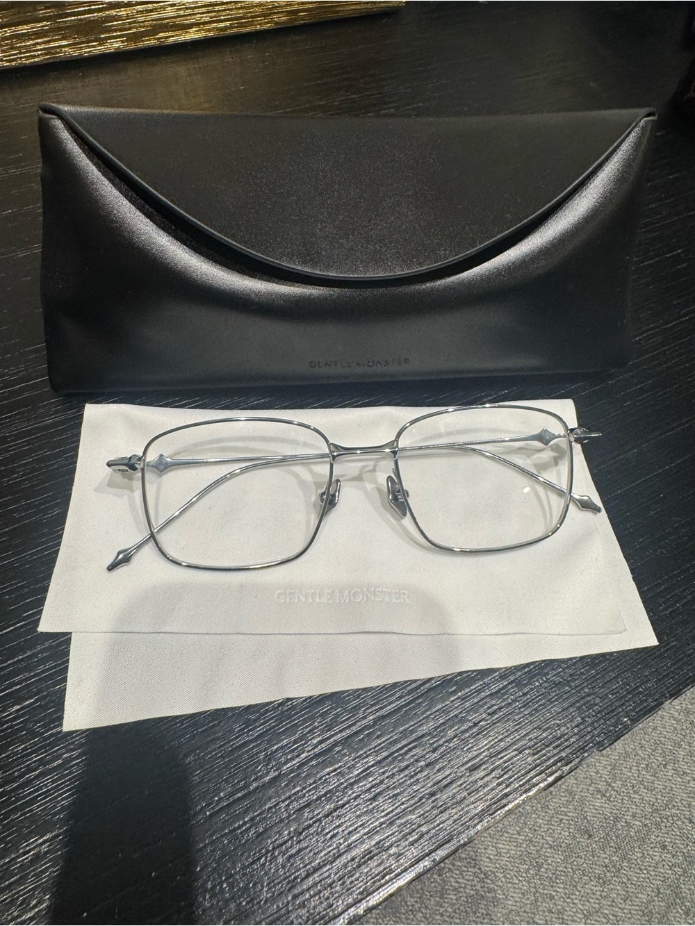 Gentle Monster Aba Silver Metal Frame Eyeglasses